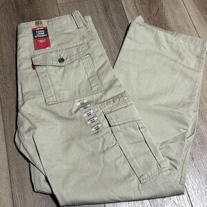 NWT LEVI'S Cargo Loose Straight Work Pants Men's 36x36 Khaki